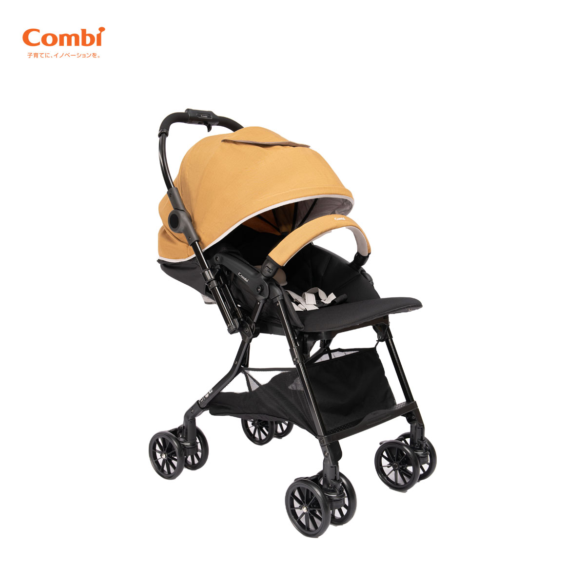 Xe đẩy cho bé Combi Handy 4Cas Compact (2 chiều - Màu Vàng)