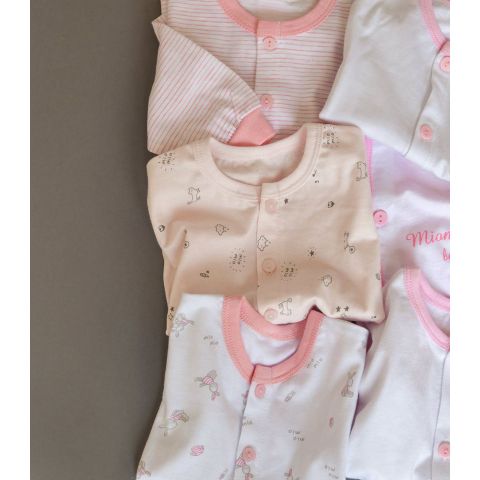 Áo sơ sinh MIOMIO tay dài cài giữa mỏng