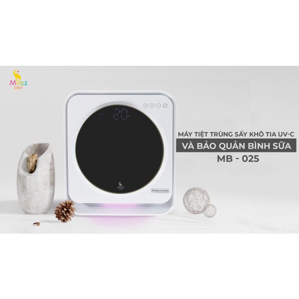 Máy tiệt trùng sấy khô Moaz BéBé UVC bảo quản bình sữa MB-025