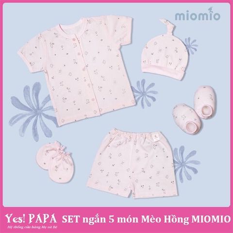 SET sơ sinh ngắn tay mỏng 5 món MIOMIO