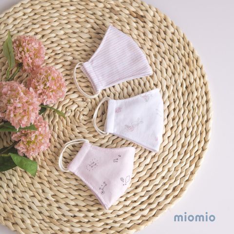 Khẩu trang vải Miomio 100% cotton mềm mại, thấm hút tốt