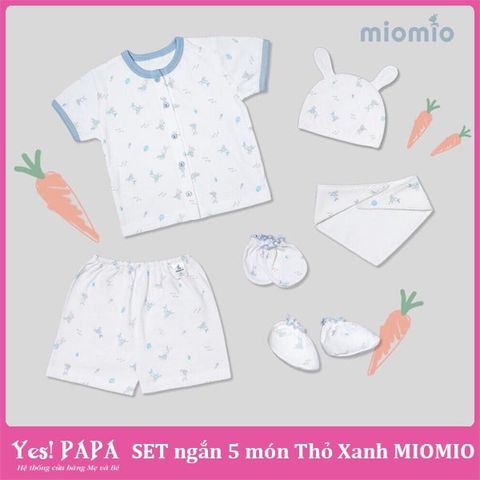 SET sơ sinh ngắn tay mỏng 5 món MIOMIO