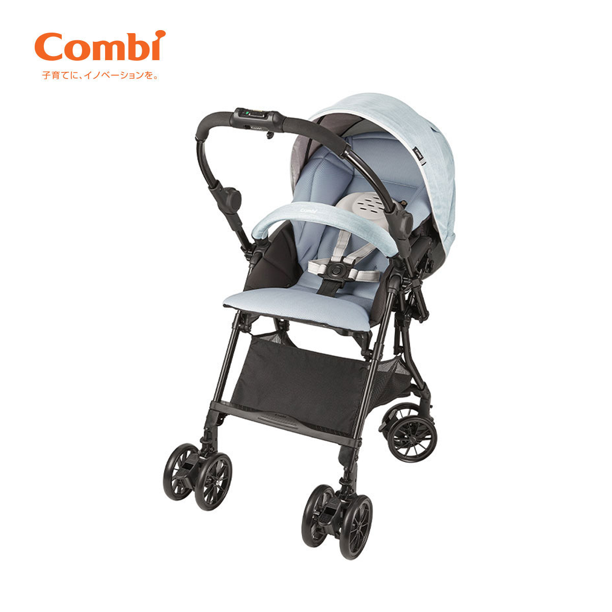 Xe đẩy cho bé Combi Neyo 4Cas Compact (2 chiều - Màu xanh)