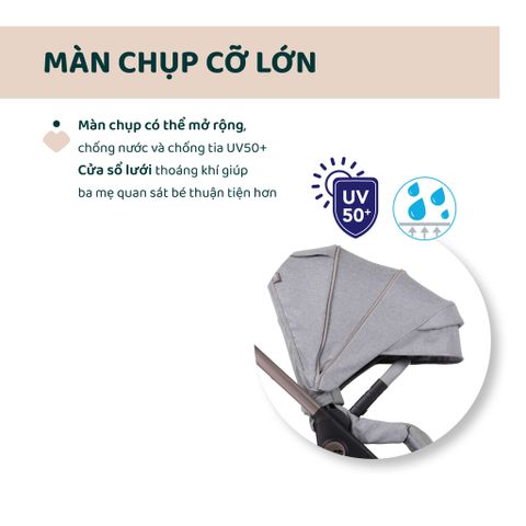 Xe đẩy cho bé Chicco gấp gọn tự động Bellagio (2 chiều - Màu ghi đá)