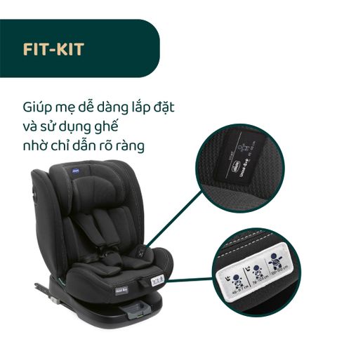Ghế ô tô Chicco Unico Evo Classic xoay 360˚ ISOFIX - Màu Đen