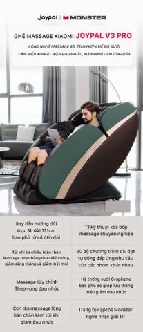 Ghế Massage Xiaomi Joypal V3 Pro 4D Thông Minh AI EC6602L