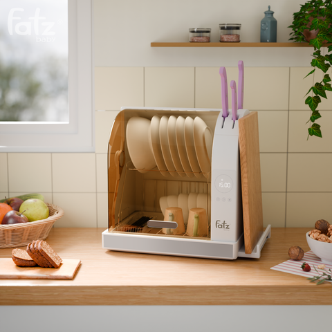 Máy úp bình sữa, bát đĩa, tiệt trùng UVC, sấy khô và bảo quản Tidy 8