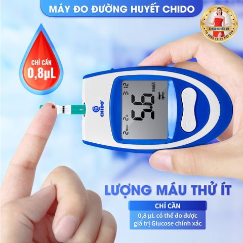 Máy đo đường huyết CHIDO GML-79 (tặng hộp 50 que thử + gói 50 kim lấy máu)