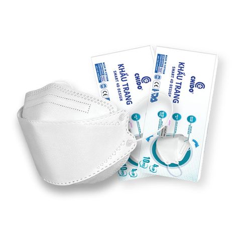 Khẩu trang y tế KF94 CHIDO (4D) chống bụi mịn kháng khuẩn cao cấp