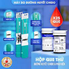 Hộp 50 Que thử đường huyết CHIDO GLS-79 tặng kèm kim lấy máu