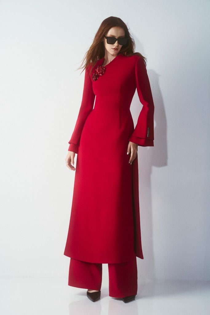 Áo dài Fany - Red