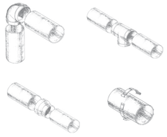 Ống gió nhựa tròn ERA - VP2  Φ100/125/150/160mm - Hàng Nga nhập khẩu chính hãng