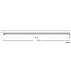 Máng Đèn batten LED mới MESTAR TBS023 136LED - 20W - L1230mm/ Máng Đèn - Không bao gồm Bóng Đèn