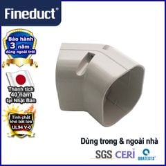 Trunking Nhựa Fineduct Nối Chuyển Hướng 90 Độ Màu Ngà NA - 80/120 [Hộp che ống đồng máy lạnh]