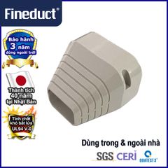 Trunking Nhựa Fineduct Nối Cuối Màu Ngà EA - 70/100 [Hộp che ống đồng máy lạnh / Air Conditioner Line Set cover]