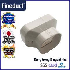 Trunking Nhựa Fineduct Nối Giảm Ống Cứng Màu Ngà JB - 108/128/1210 [Air Conditioner Line Set cover]