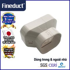 Trunking Nhựa Fineduct Nối Giảm Ống Cứng Màu Ngà JB - 108/128/1210 [Hộp che ống đồng máy lạnh / Air Conditioner Line Set cover]