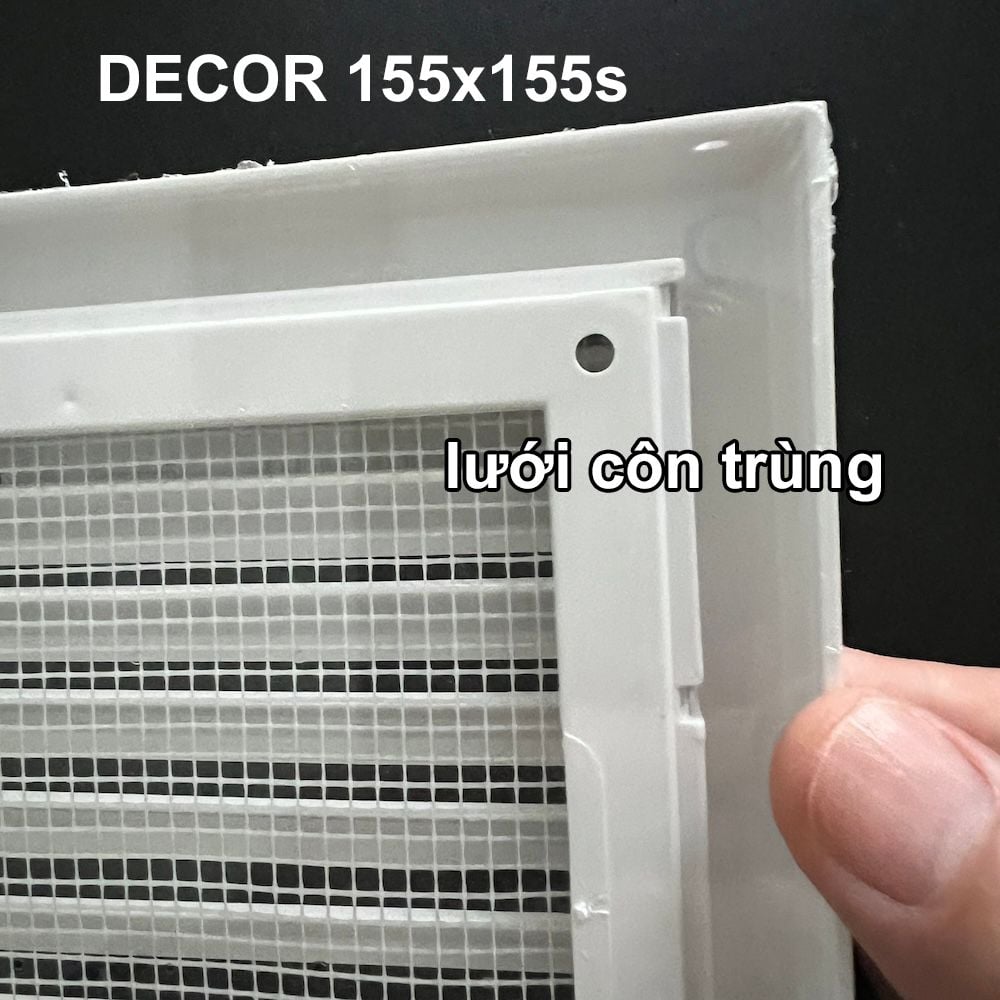 Cửa gió louver nhựa vuông (có lưới côn trùng) BLAUBERG - DECOR 155*155s - 185*185s - 220*300s - 250*250s - Hàng nhập khẩu chính hãng