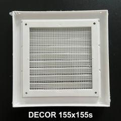 Cửa gió louver nhựa vuông (có lưới côn trùng) BLAUBERG - DECOR 155*155s - 185*185s - 220*300s - 250*250s - Hàng nhập khẩu chính hãng