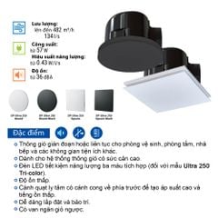 Quạt thông gió gắn trần BLAUBERG - Ultra 250 mặt bích vuông - Hàng Nhập Khẩu