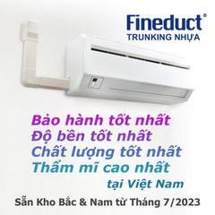 Trunking Nhựa Fineduct Nối Trơn Màu Ngà JA - 70/80/100/120/140 [Hộp che ống đồng máy lạnh / Air Conditioner Line Set cover]