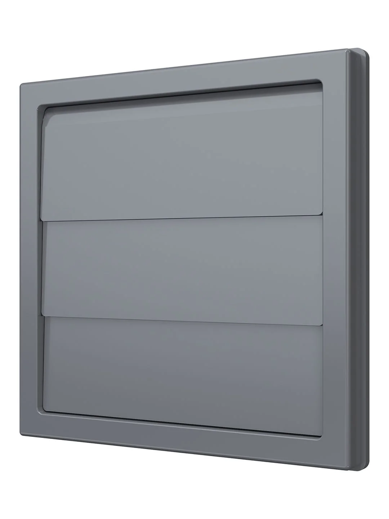 Cửa gió chớp vuông nhựa ngoài trời KF màu xám - Hàng nhập khẩu