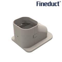 Trunking Nhựa Fineduct Chụp Áp Trần Màu Ngà PA - 80/100/120/140 [Hộp che ống đồng máy lạnh]