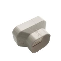 Trunking Nhựa Fineduct Nối Giảm Ống Cứng Màu Ngà JB - 108/128/1210 [Air Conditioner Line Set cover]