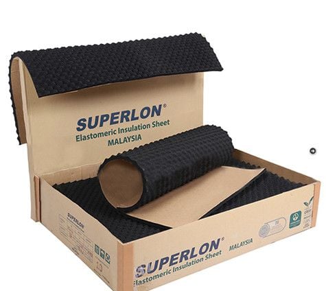 Tấm cách âm sọt trứng Superlon - Phủ 1 mặt keo - 1.22m ngang x 0.914m