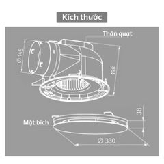 Quạt thông gió gắn trần BLAUBERG - Ultra 250 mặt bích tròn - Hàng Nhập Khẩu