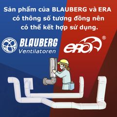 Nối ống gió nhựa tròn ERA - SKP - Hàng Nga nhập khẩu chính hãng