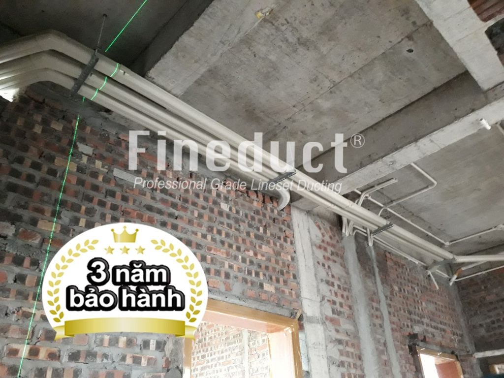 Trunking Nhựa Fineduct Co 45 Độ Trong Góc Tường Màu Ngà CFA - 80/100/120 [Hộp che ống đồng máy lạnh]
