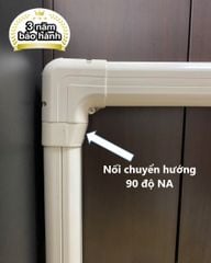 Trunking Nhựa Fineduct Nối Chuyển Hướng 90 Độ Màu Ngà NA - 80/120 [Hộp che ống đồng máy lạnh / Air Conditioner Line Set cover]