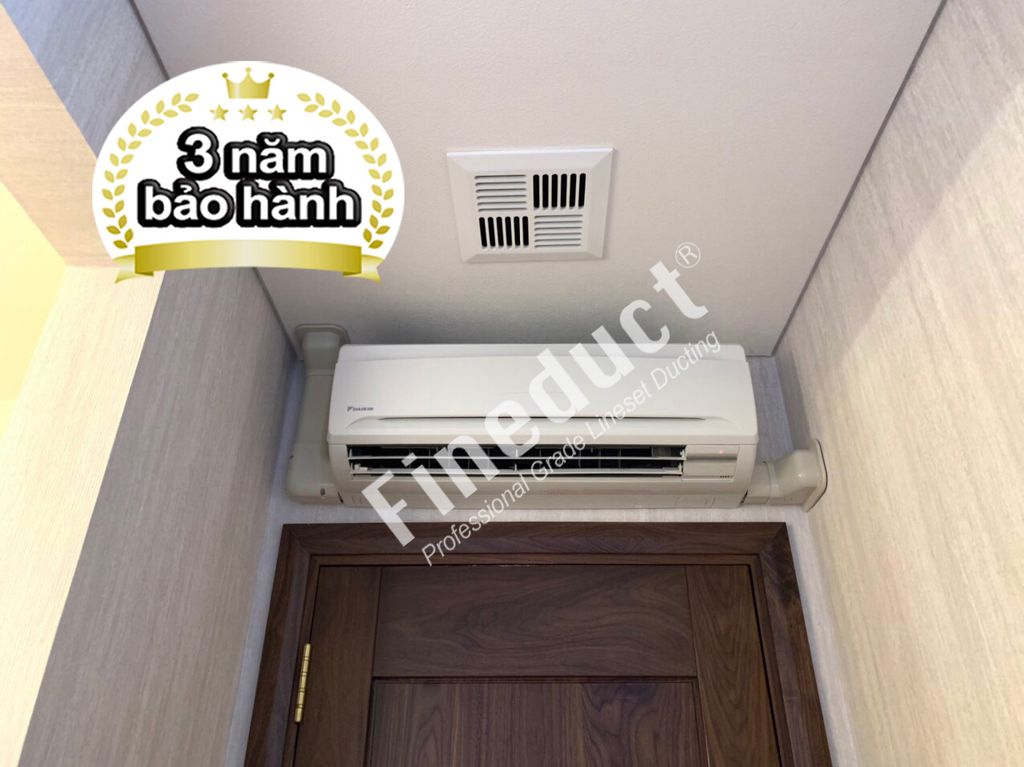 Trunking Nhựa Fineduct Chụp Áp Trần Màu Ngà PA - 80/100/120/140 [Hộp che ống đồng máy lạnh / Air Conditioner Line Set cover]