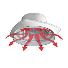 Cửa gió cấp NHỰA điều chỉnh lưu lượng mặt bích - ERA - 10APP/ 12.5APP/