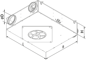 Quạt khí tươi hồi nhiệt treo trần Blauberg - KOMFORT ERV D R S3 - Hàng