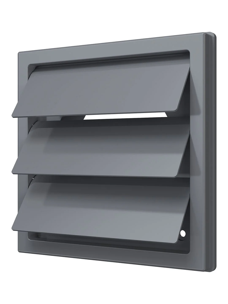 Cửa gió chớp vuông nhựa ngoài trời KF màu xám - Hàng nhập khẩu