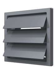 Cửa gió chớp vuông nhựa ngoài trời KF màu xám - Hàng nhập khẩu