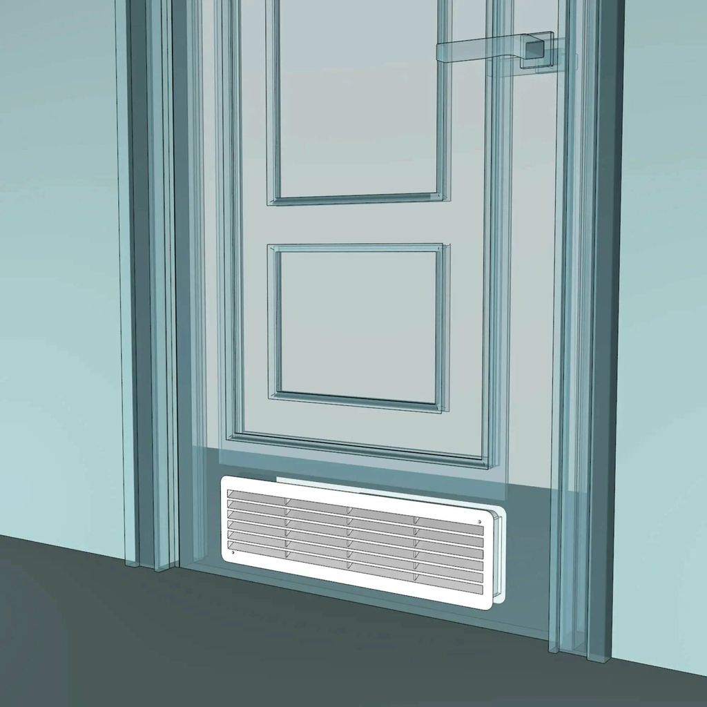 Miệng gió louver nhựa chữ nhật gắn cửa (2 cái/ bộ) ERA - 4513DP