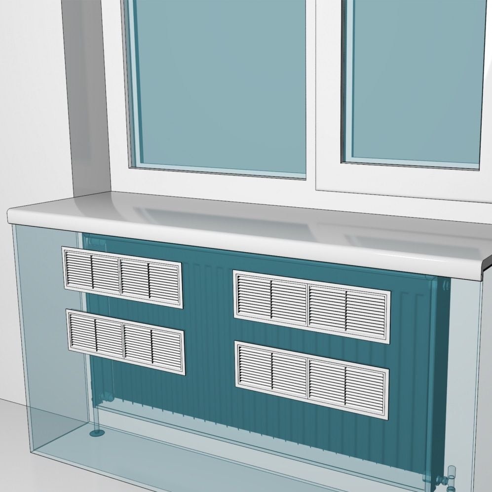 Miệng gió louver nhựa chữ nhật gắn tường ERA - 4513RP (Đơn)