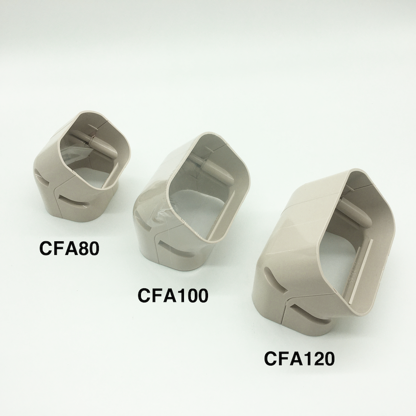 Trunking Nhựa Fineduct Co 45 Độ Trong Góc Tường Màu Ngà CFA - 80/100/120 [Hộp che ống đồng máy lạnh]