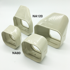 Trunking Nhựa Fineduct Nối Chuyển Hướng 90 Độ Màu Ngà NA - 80/120 [Hộp che ống đồng máy lạnh]