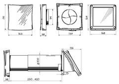 Thông gió gắn tường năng lượng mặt trời BLAUBERG - SHM 100 DK - Hàng Nhập Khẩu