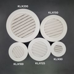Miệng gió nhựa tròn cổ lưới kiểu lá xếp KLX