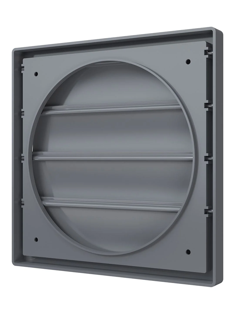 Cửa gió chớp vuông nhựa ngoài trời KF màu xám - Hàng nhập khẩu