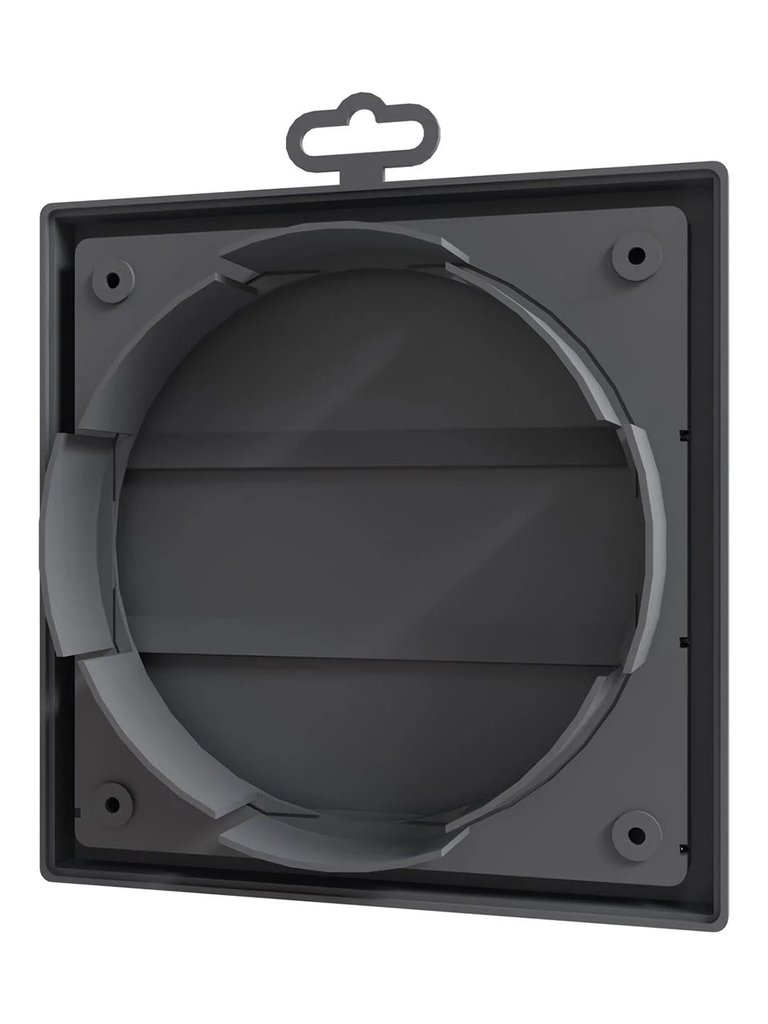 Cửa gió chớp vuông nhựa ngoài trời KF màu xám - Hàng nhập khẩu