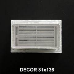 Cửa gió louver nhựa chữ nhật âm tường BLAUBERG - DECOR 81*136 / 86*230 / 86*230R - Hàng nhập khẩu chính hãng