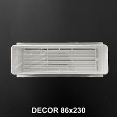 Cửa gió louver nhựa chữ nhật âm tường BLAUBERG - DECOR 81*136 / 86*230 / 86*230R - Hàng nhập khẩu chính hãng