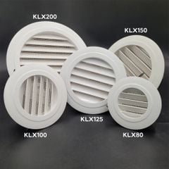 Miệng gió nhựa tròn cổ lưới kiểu lá xếp KLX