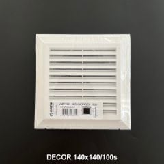 Cửa gió louver nhựa vuông (cổ mặt bích tròn và lưới côn trùng) BLAUBERG - DECOR 140*140/100s - 180*180/125s - 250*250/150s - Hàng nhập khẩu chính hãng